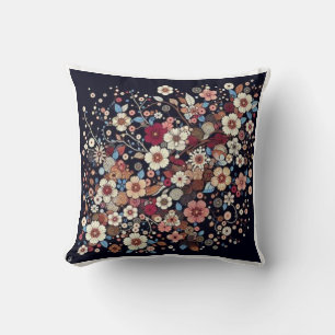 Cojín Decorativo Patrón de ramas de cerezo japonés