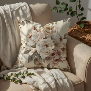 Cojín Decorativo Patrón de ramo floral vintage romántico