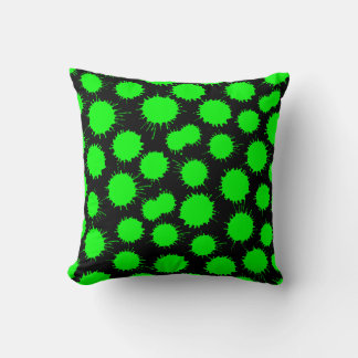 Cojín Decorativo Patrón de ranura - Verde y Negro