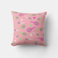 Patrón de raquetas de tenis retro rosado de Guay P