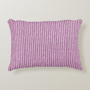 Cojín Decorativo Patrón de raya de pana rosa casual