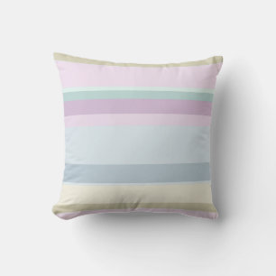 Cojín Decorativo Patrón de raya minimalista azul rosa y espuma de m