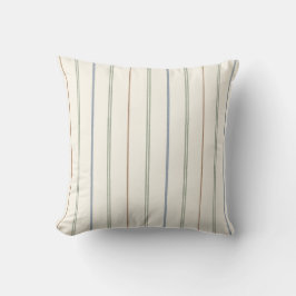 Cojín Decorativo Patrón de raya vertical delgada boho neutro terros