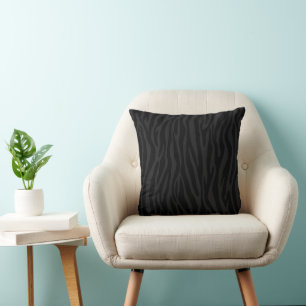Cojín Decorativo Patrón de rayas de cebra   Clásico Ani en blanco y