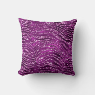Cojín Decorativo Patrón de rayas de tigre con brillo glamour ombre 