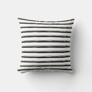 Cojín Decorativo Patrón de rayas en blanco y negro