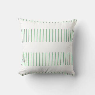 Cojín Decorativo Patrón de rayas verde y blanco desconectado