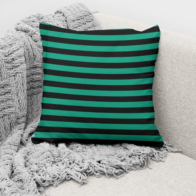 Cojín Decorativo Patrón de rayas verdes esmeraldas modernas (Subido por el creador)