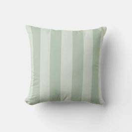 Cojín Decorativo Patrón de rayas verdes neutrales de la moda