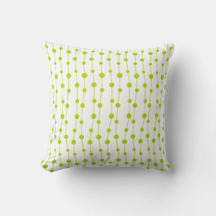 Cojín Decorativo Patrón de rayas verdes y puntos de polka