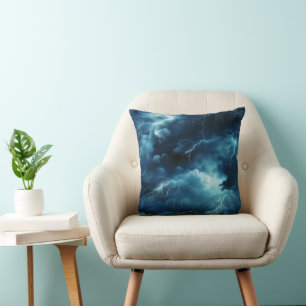 Cojín Decorativo Patrón de relámpago de tormenta