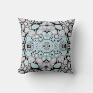 Cojín Decorativo Patrón de relleno de color degradado azul rosa moc