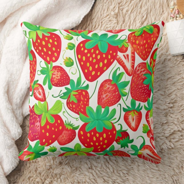 Cojín Decorativo Patrón de remolino de fresa (Manta)