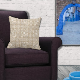 Cojín Decorativo Patrón de repetición inspirado en África de color