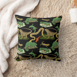 Cojín Decorativo Patrón de Reptiles, Lizards y Anfibios