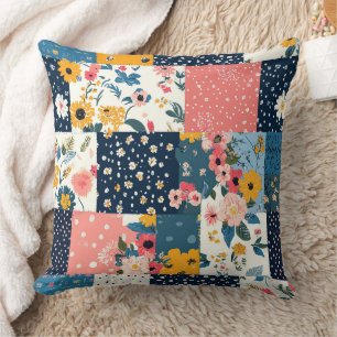 Cojín Decorativo Patrón de retracción floral vintage (4)