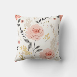 Cojín Decorativo Patrón de Rosas de Cuto Boho
