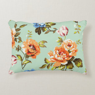 Cojín Decorativo Patrón de Rosas de Vintage de Shabby Chic