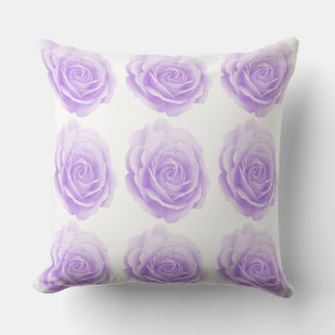 Cojín Decorativo patrón de rosas púrpura de bonito