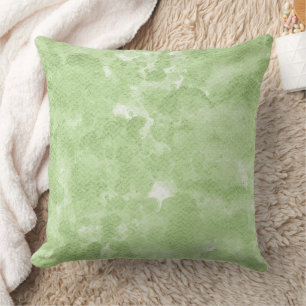 Cojín Decorativo Patrón de salpicaduras de acuarela verde menta cla