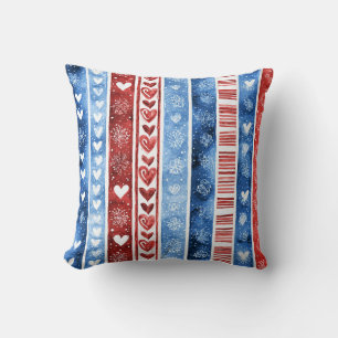 Cojín Decorativo Patrón de San Valentín de invierno