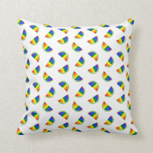 Cojín Decorativo Patrón de sandía arco iris