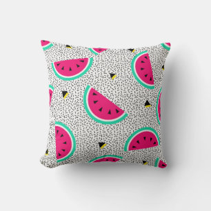 Cojín Decorativo Patrón de sandía sin costuras. Estilo retro geomét