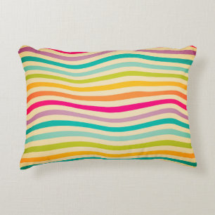 Cojín Decorativo Patrón De Seamless Colorful Striped. ilustracion.