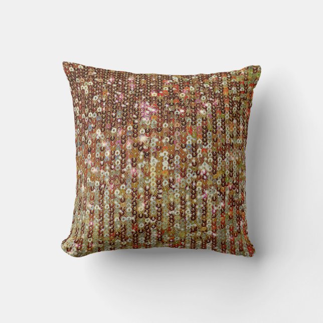 Cojín Decorativo Patrón de secuelas de chispa de oro (Anverso)