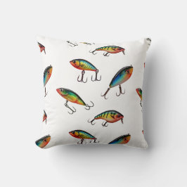 Cojín Decorativo Patrón de señuelo de pesca