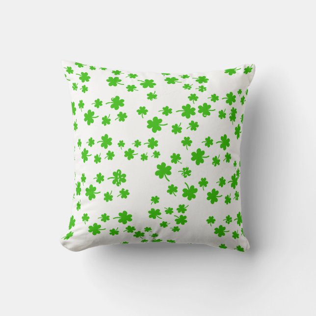 Cojín Decorativo Patrón de Shamrock (Anverso)