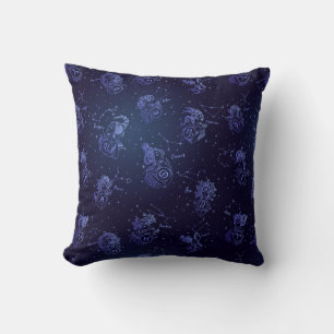 Cojín Decorativo Patrón de Signos del Zodiaco