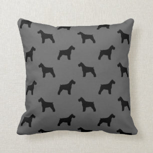Cojín Decorativo Patrón de siluetas Schnauzer