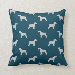 Cojín Decorativo Patrón de siluetas Schnauzer