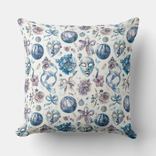 Cojín Decorativo Patrón de sketch de acuarela de vintage con Vene d
