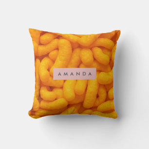 Cojín Decorativo Patrón de Snack de Bolitas de Queso Personalizadas