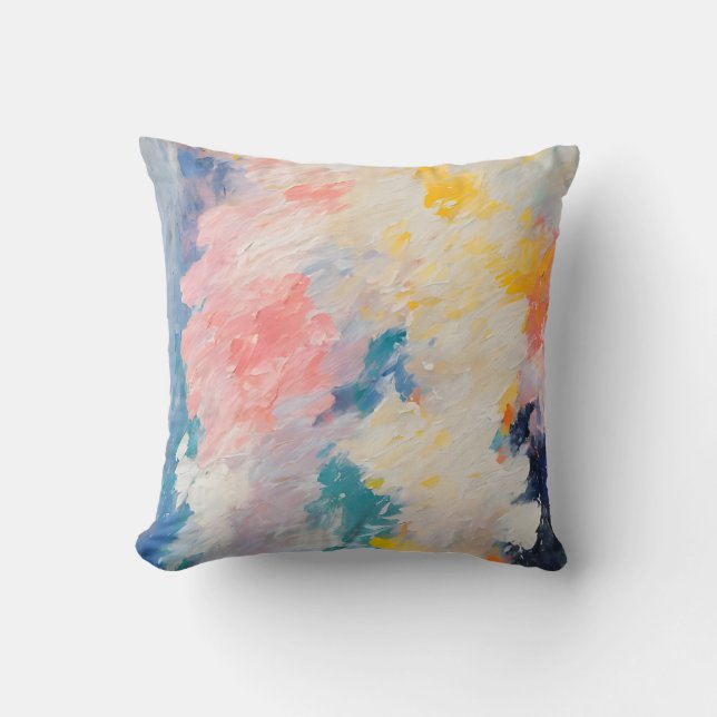 Cojín Decorativo Patrón de Sueño de Pastel Hues (Anverso)