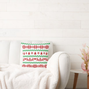 Cojín Decorativo Patrón de suéter de navidades