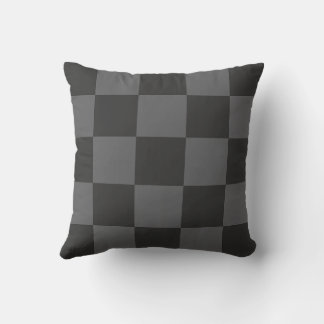 Cojín Decorativo Patrón de tablero de ajedrez croata gris