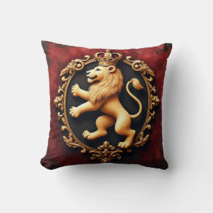 Cojín Decorativo Patrón de Tapiz Heráldico Real