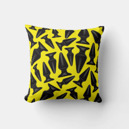 Cojín Decorativo Patrón de tapones de colilla negra