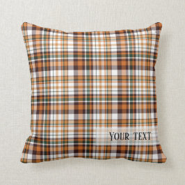 Cojín Decorativo Patrón de tartán de plaid de Acción de Gracias