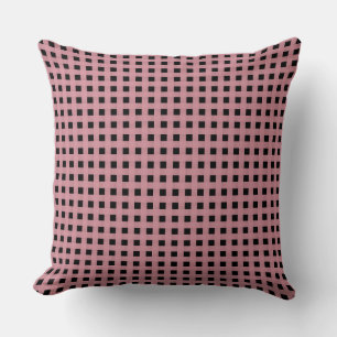 Cojín Decorativo Patrón de tejado negro rosado