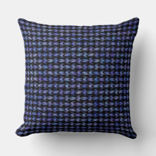 Cojín Decorativo Patrón de tejido rosa púrpura azul