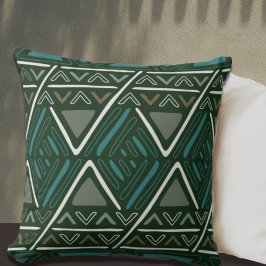 Cojín Decorativo Patrón de tela de barro de boho de moda