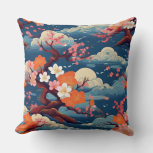 Cojín Decorativo Patrón de tela inspirado en el kimono japonés