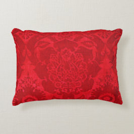 Cojín Decorativo Patrón de terciopelo rojo de William Morris