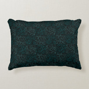 Cojín Decorativo Patrón de terreno Verde 01bx4.Negro