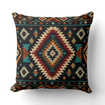 Patrón de Textil Geométrico Boho – Verde Teal y Óx