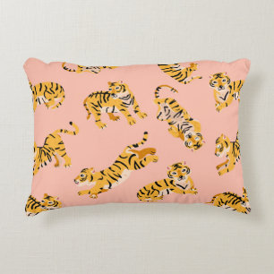 Cojín Decorativo Patrón de tigres sin soldadura